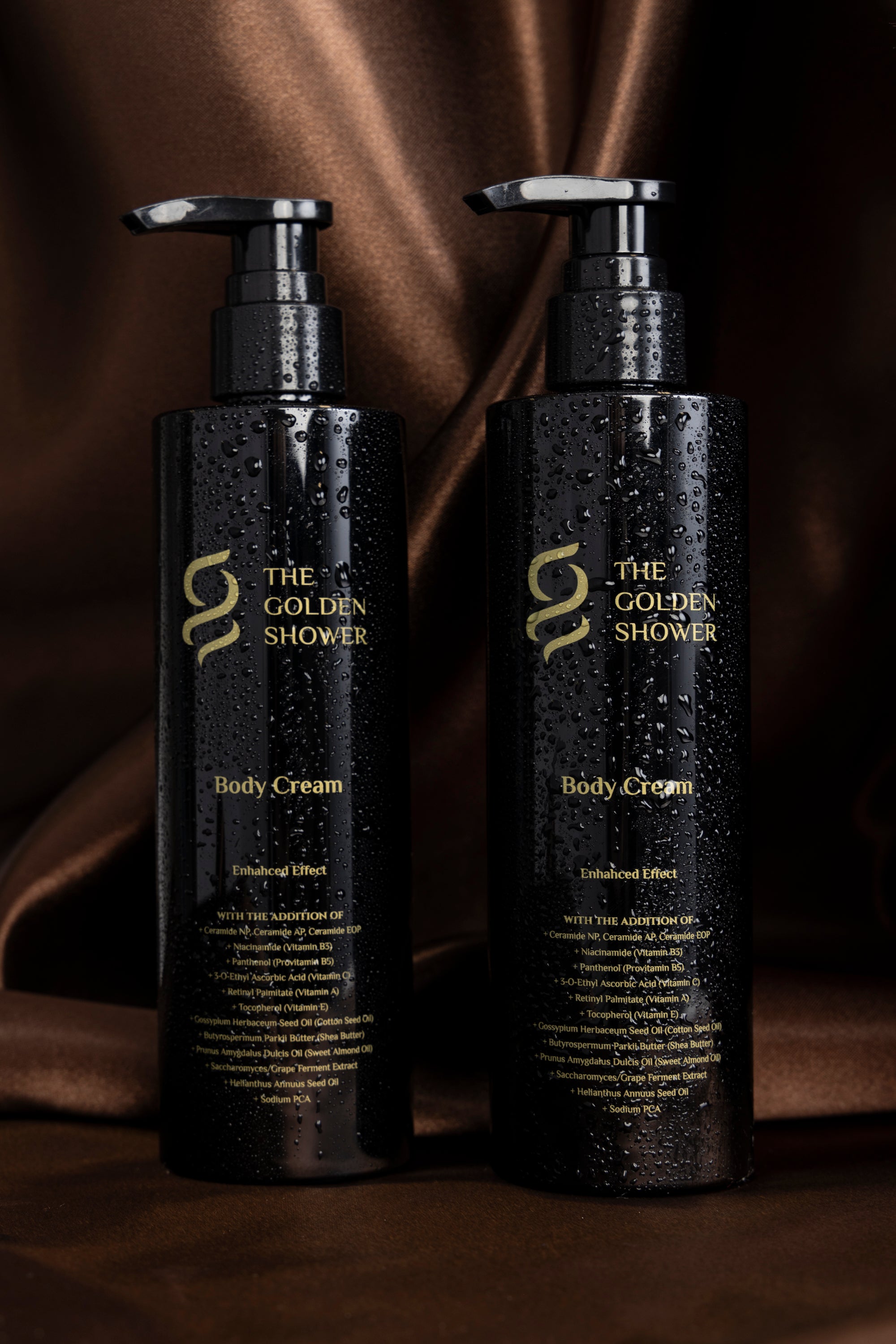 Enhanced Effect body cream with pump dispenser - hydrating formula by Golden Shower Beauty